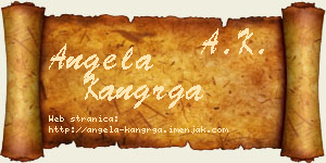 Angela Kangrga vizit kartica